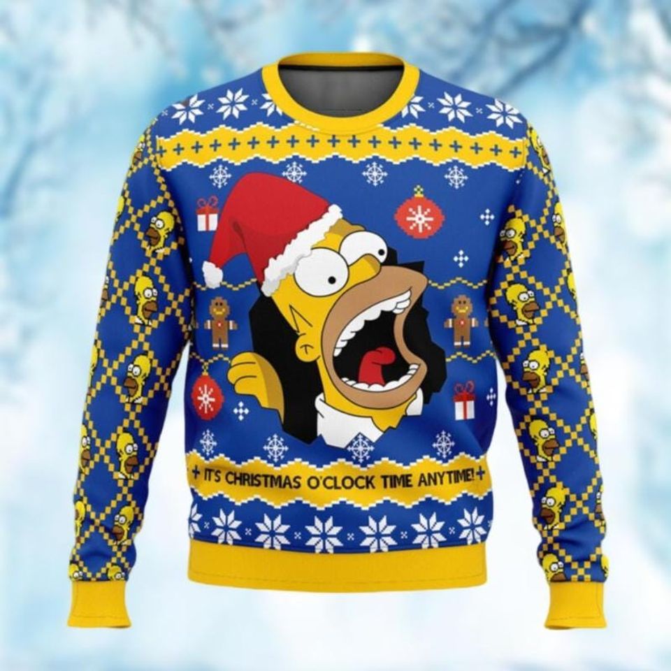 Homer Simpsons Ugly Sweater, The Simpson Family Sweater, The Simpsons Christmas Sweater