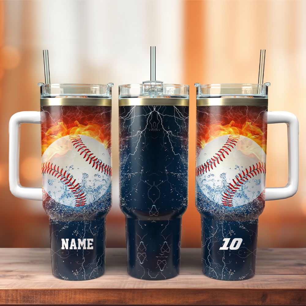 Homerun Flying Baseball Artwork Sport Custom Stanley Cup 40 oz 30 oz Tumbler With HandleTVC2301238