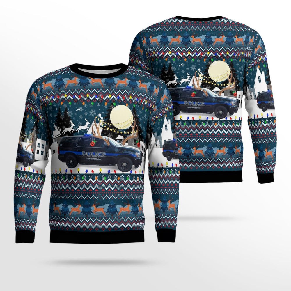 Homewood Police Department Homewood Alabama Christmas AOP Ugly Sweater Xmas Unisex Sweater Christmas Gifts For Men Women