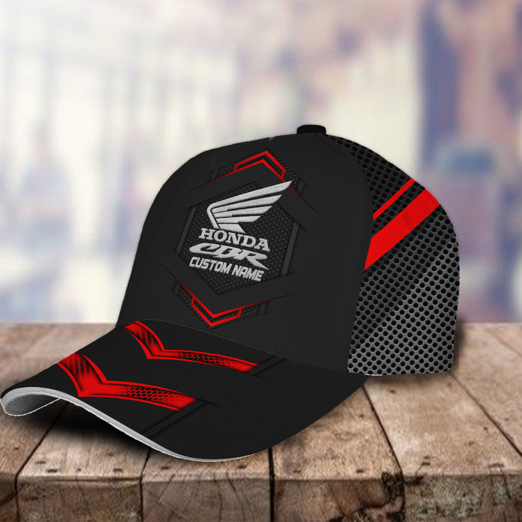 Honda CBR 3D Classic Cap Logo Personalized Name Trucker Hats Custom Hats Gifts For Men & Women