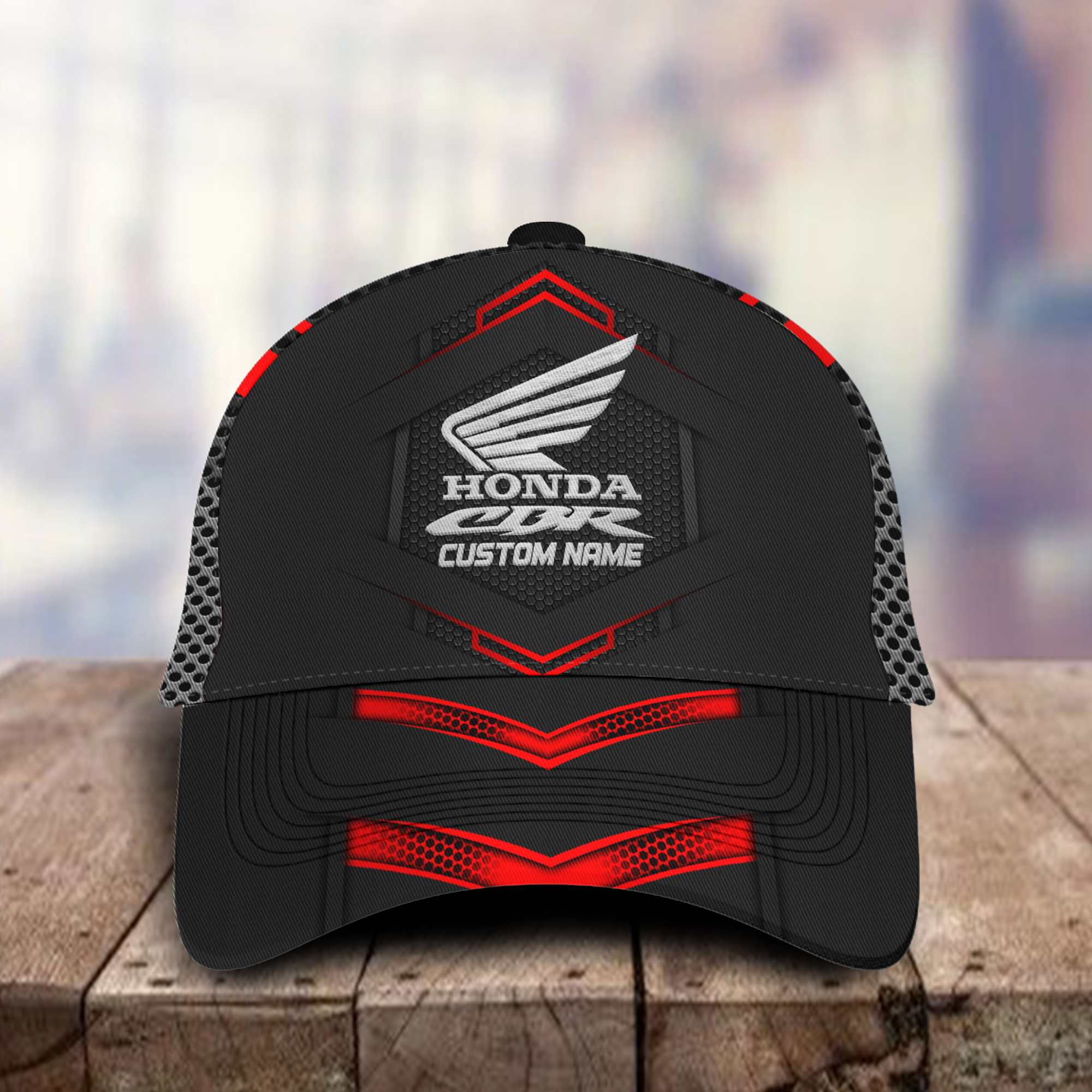 Honda CBR 3D Classic Cap Logo Personalized Name Trucker Hats Custom Hats Gifts For Men & Women
