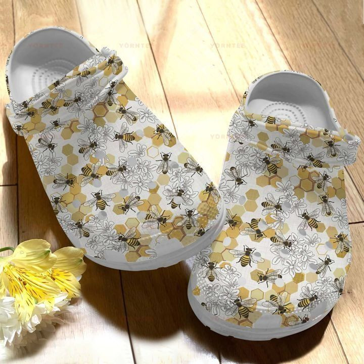 Honey Bee Lovers Gift For Lover Rubber clog Shoes Comfy Footwear
