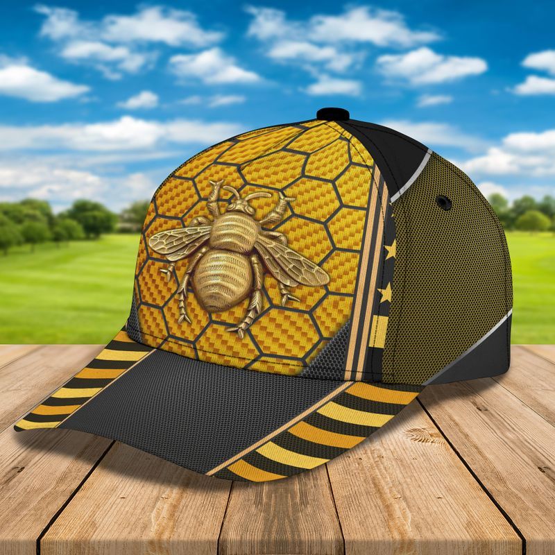 Honeycomb Beekeeping Working Classic Cap Baseball Cap Bee Lover Trucker Hats Custom Hats Gifts For Men & Women