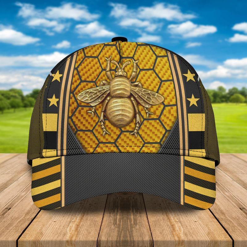 Honeycomb Beekeeping Working Classic Cap Baseball Cap Bee Lover Trucker Hats Custom Hats Gifts For Men & Women