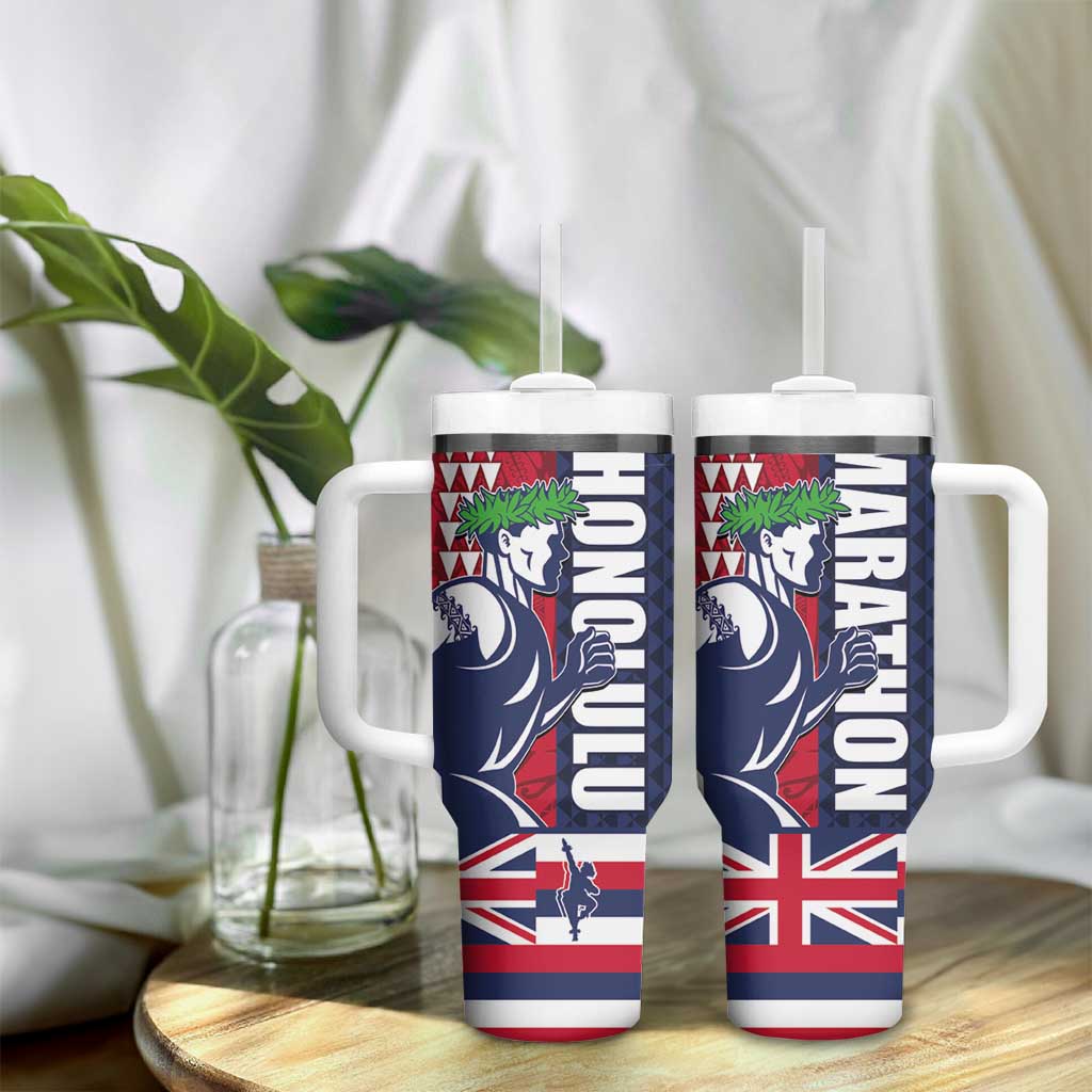 Honolulu Running 2024 Marathon Competition Hula Runner and Kakau Art Tattoo Custom Stanley Cup 40 oz 30 oz Tumbler With HandleTVC2301359 - Image 9