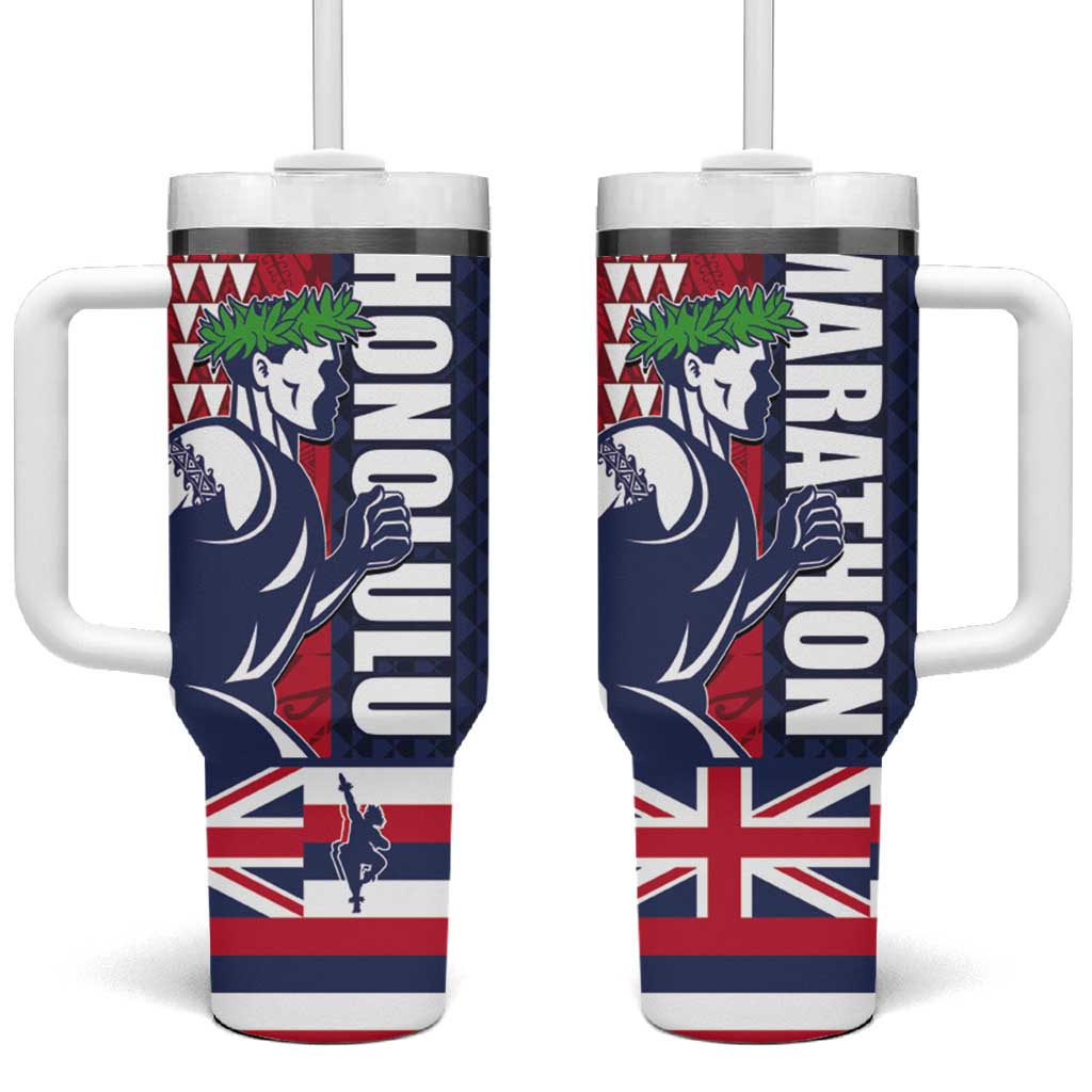 Honolulu Running 2024 Marathon Competition Hula Runner and Kakau Art Tattoo Custom Stanley Cup 40 oz 30 oz Tumbler With HandleTVC2301359