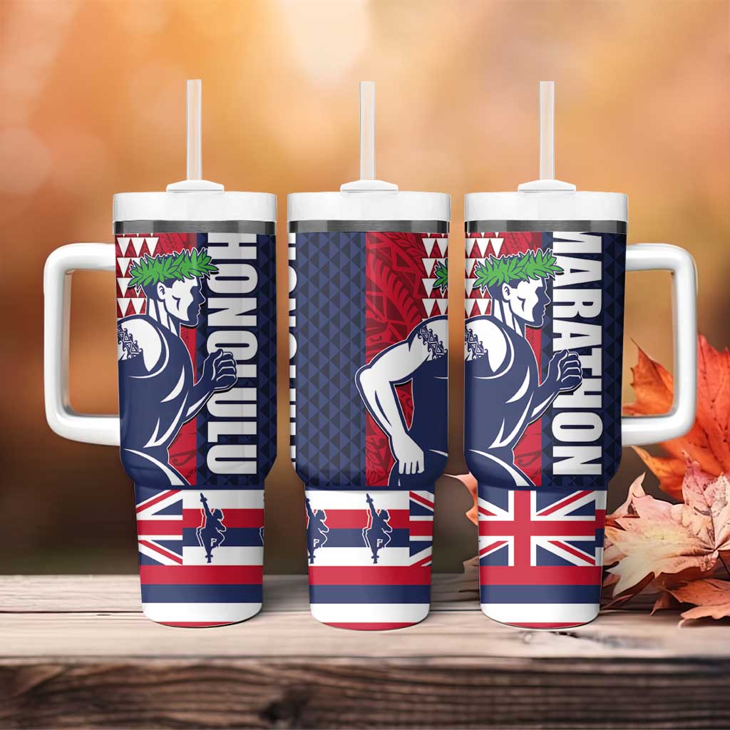 Honolulu Running 2024 Marathon Competition Hula Runner and Kakau Art Tattoo Custom Stanley Cup 40 oz 30 oz Tumbler With HandleTVC2301359 - Image 4