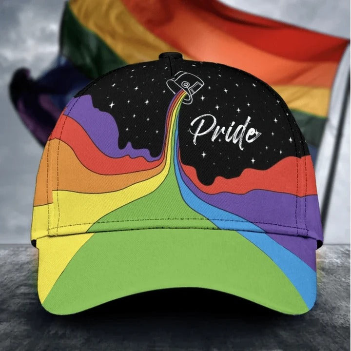 Hope Will Never Be Silent Lgbt 3D Printing Baseball Cap Hat Trucker Hats Custom Hats Gifts For Men & Women