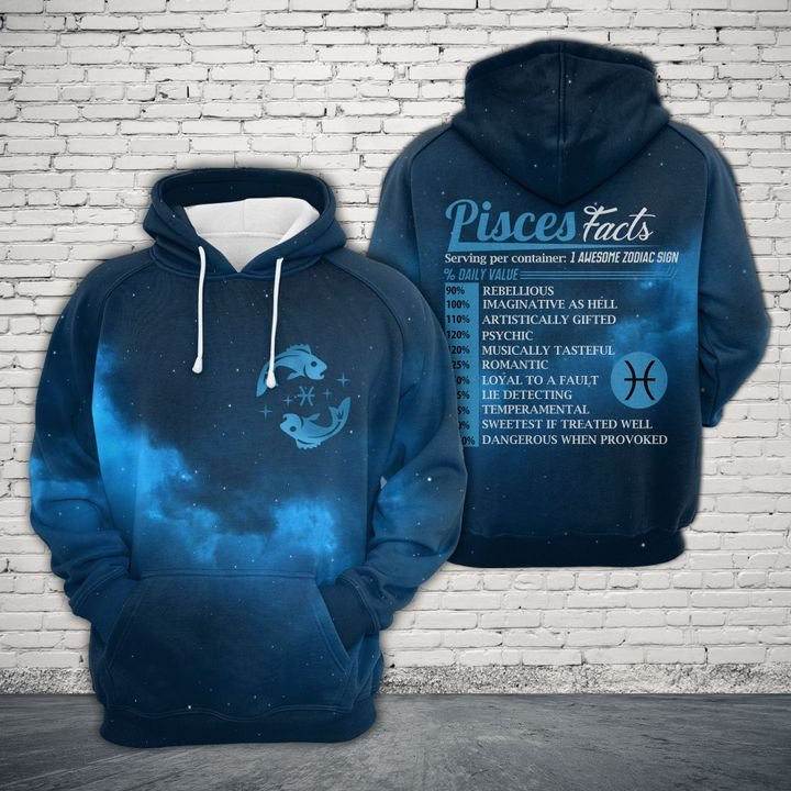Horoscope Pisces Facts 3D All Over Print Hoodie, Zip Hoodie