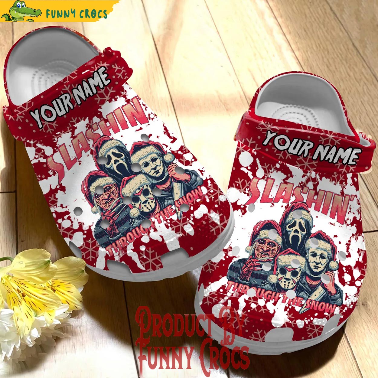 Horror Character Movie Christmas Crocs Crocband Clogs Shoes Comfortable For Men Women and Kids