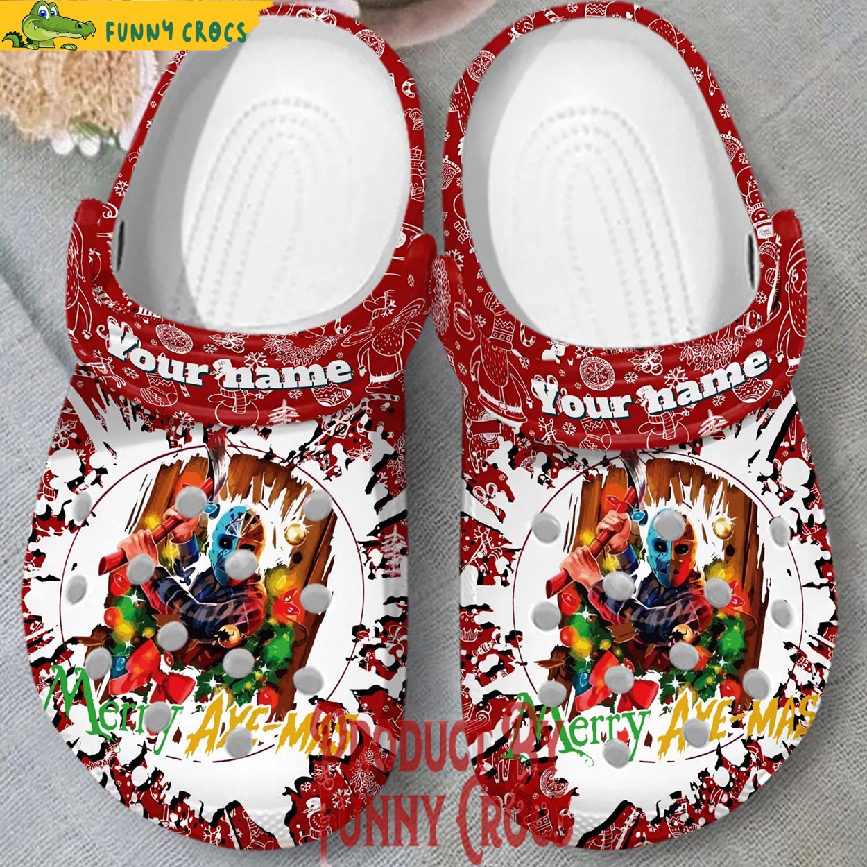 Horror Character Movie Christmas Crocs Crocband Clogs Shoes Comfortable For Men Women and Kids - Image 3
