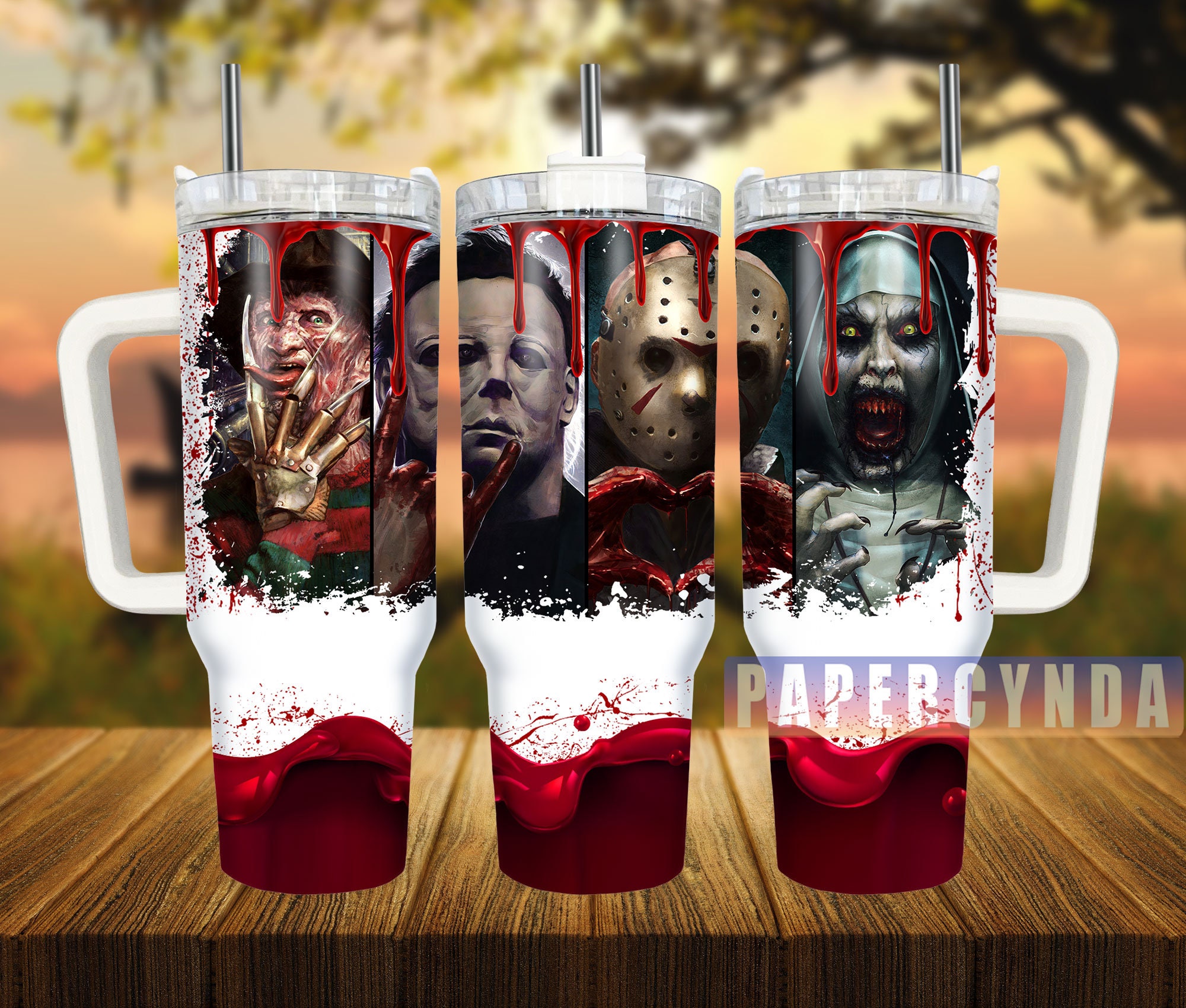Horror Characters Custom Stanley Cup 40 oz 30 oz Tumbler With HandleTVC2301837