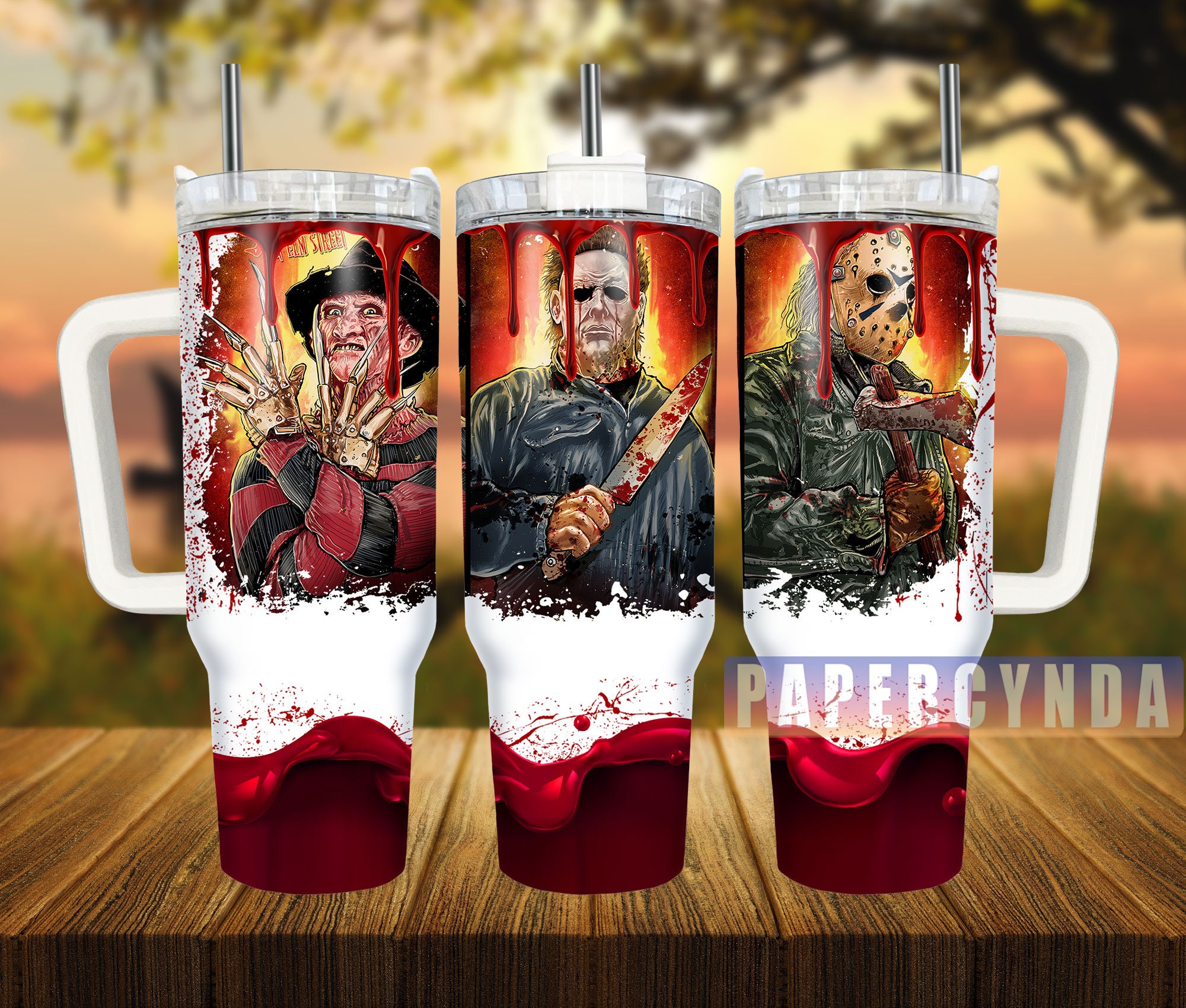 Horror Characters Custom Stanley Cup 40 oz 30 oz Tumbler With HandleTVC2301837