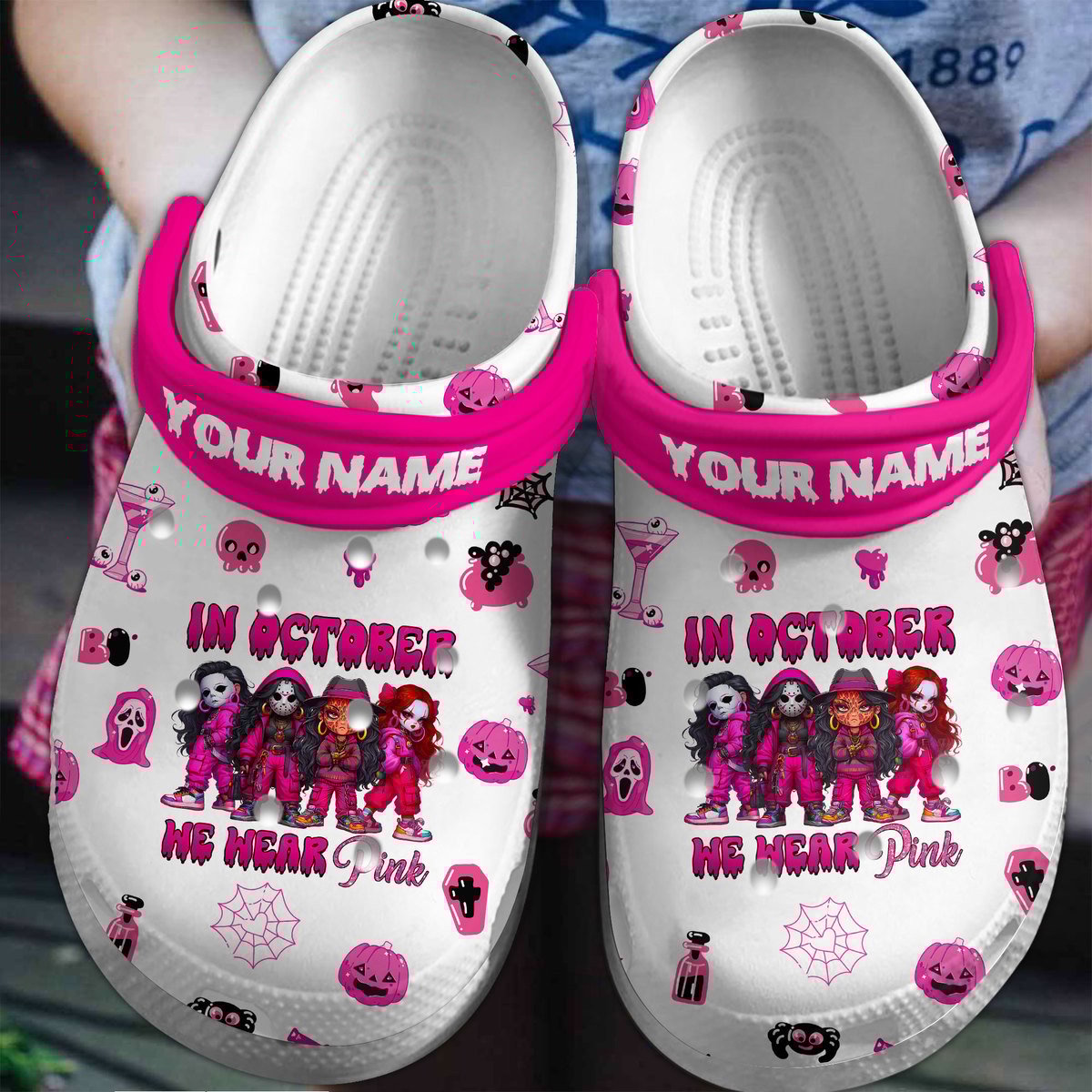 Horror Characters MovieCrocs Crocband Clogs Shoes Comfortable For Men Women and Kids