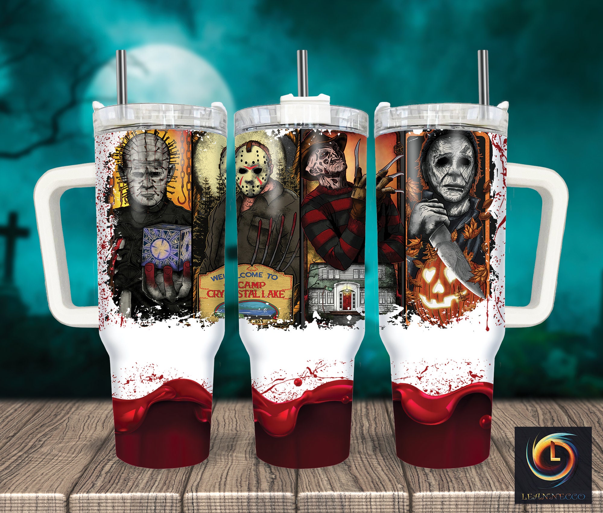 Horror Characters Movies Custom Stanley Cup 40 oz 30 oz Tumbler With HandleTVC230100