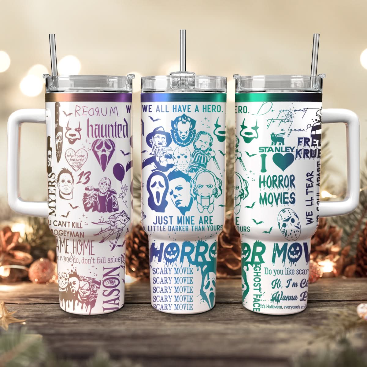 Horror Characters Movies Custom Stanley Cup 40 oz 30 oz Tumbler With HandleTVC2301468