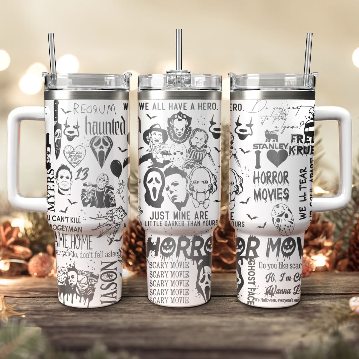 Horror Characters Movies Custom Stanley Cup 40 oz 30 oz Tumbler With HandleTVC2301468