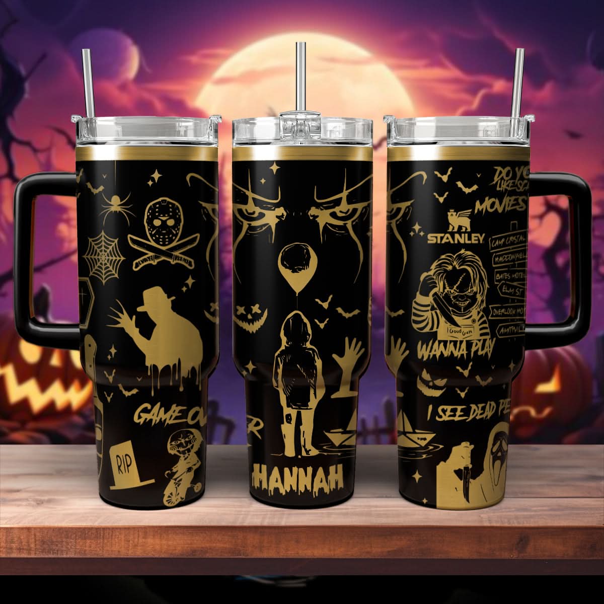 Horror Characters Movies Custom Stanley Cup 40 oz 30 oz Tumbler With HandleTVC2301474