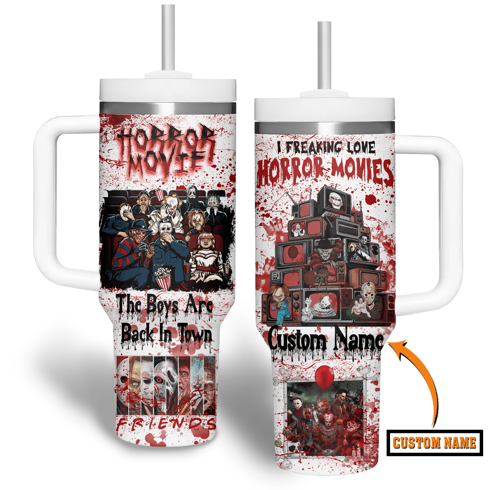 Horror Characters Movies Custom Stanley Cup 40 oz 30 oz Tumbler With HandleTVC2301511
