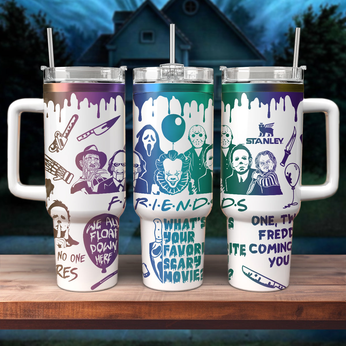 Horror Characters Movies Custom Stanley Cup 40 oz 30 oz Tumbler With HandleTVC2301558