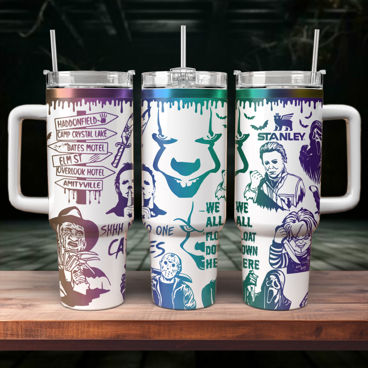Horror Characters Movies Custom Stanley Cup 40 oz 30 oz Tumbler With HandleTVC2301561