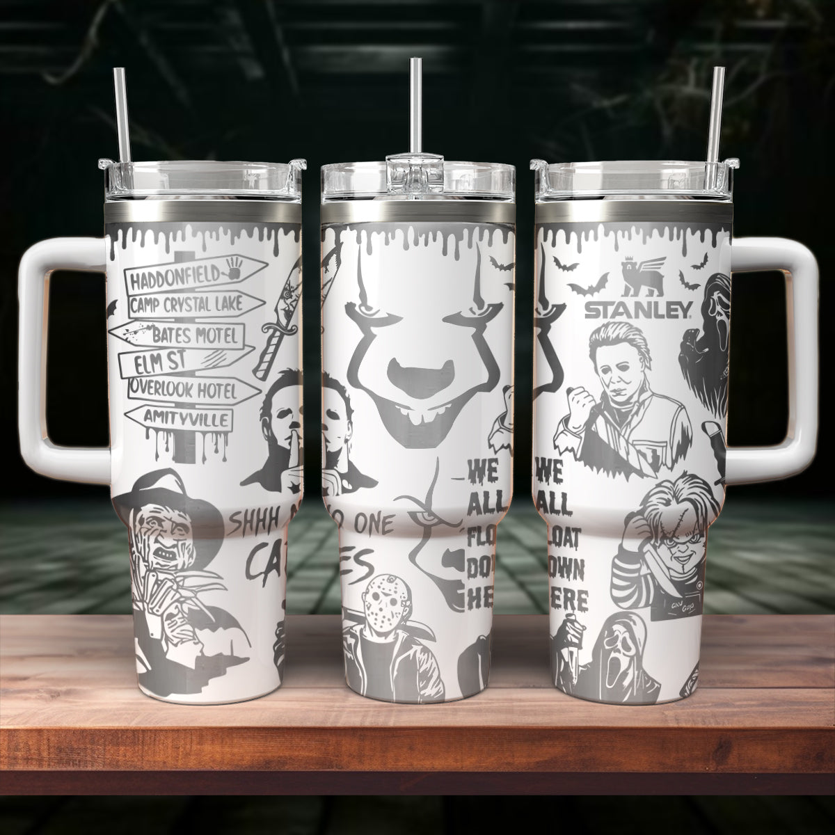 Horror Characters Movies Custom Stanley Cup 40 oz 30 oz Tumbler With HandleTVC2301561