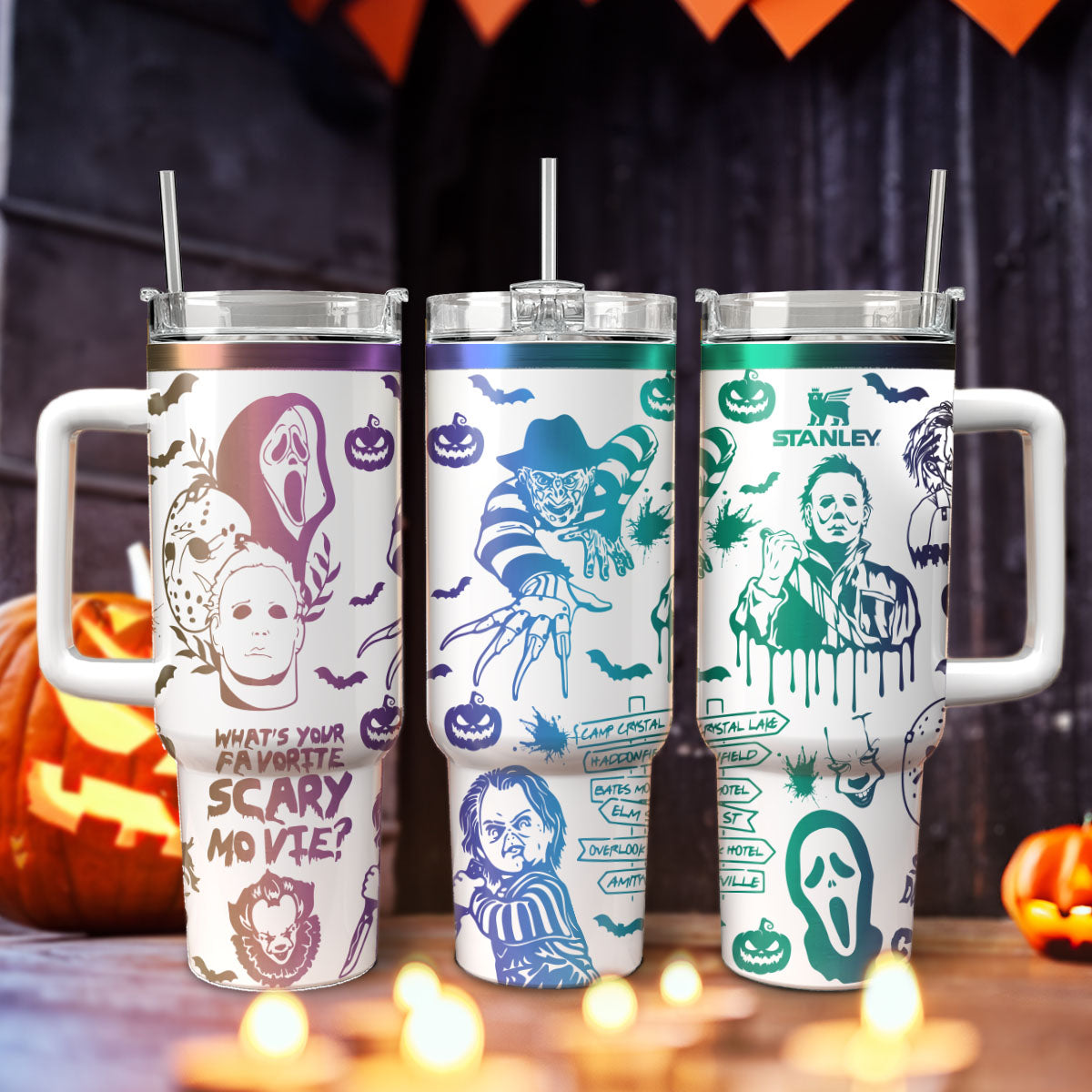 Horror Characters Movies Custom Stanley Cup 40 oz 30 oz Tumbler With HandleTVC2301565