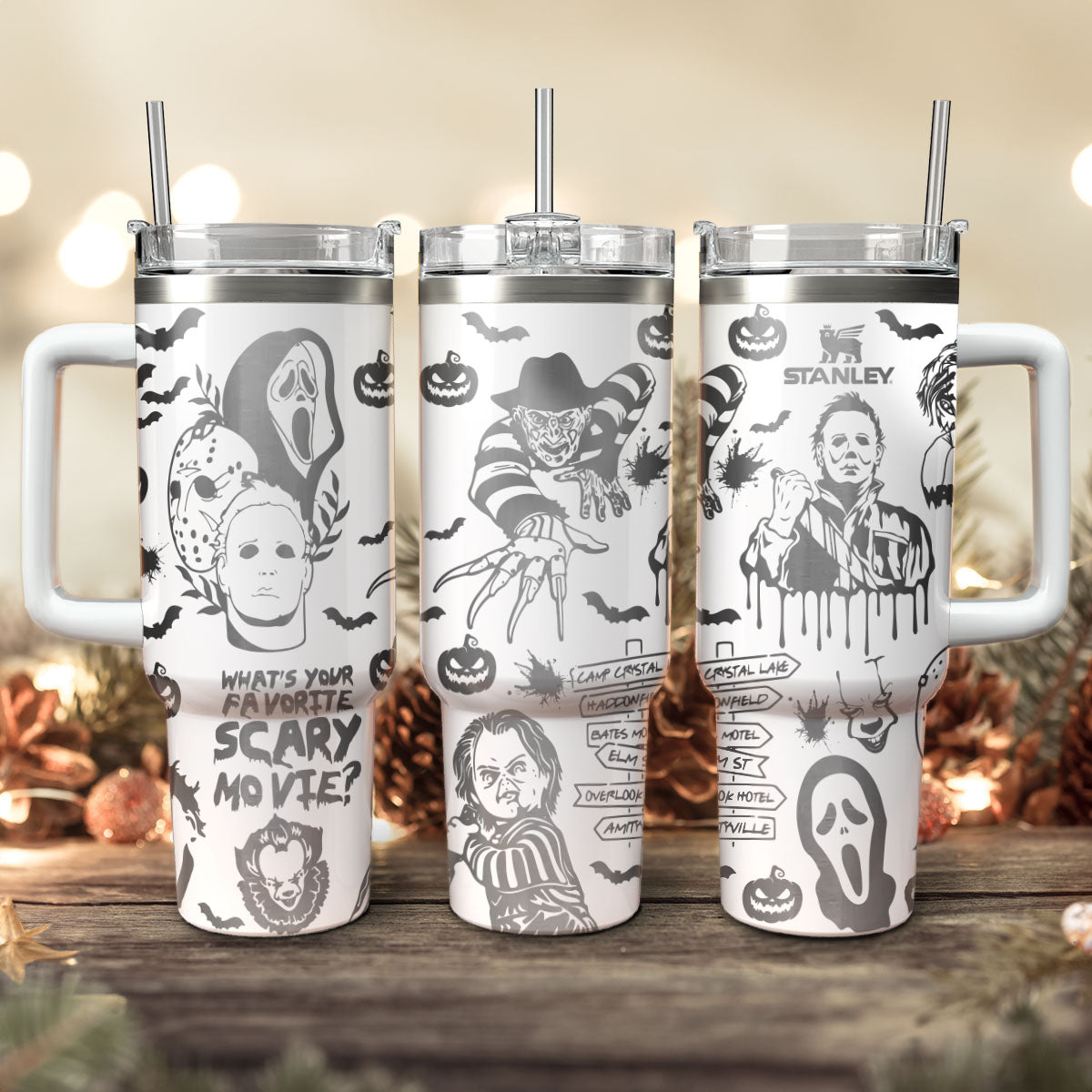 Horror Characters Movies Custom Stanley Cup 40 oz 30 oz Tumbler With HandleTVC2301565