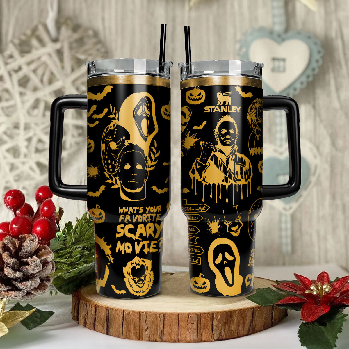 Horror Characters Movies Custom Stanley Cup 40 oz 30 oz Tumbler With HandleTVC2301565