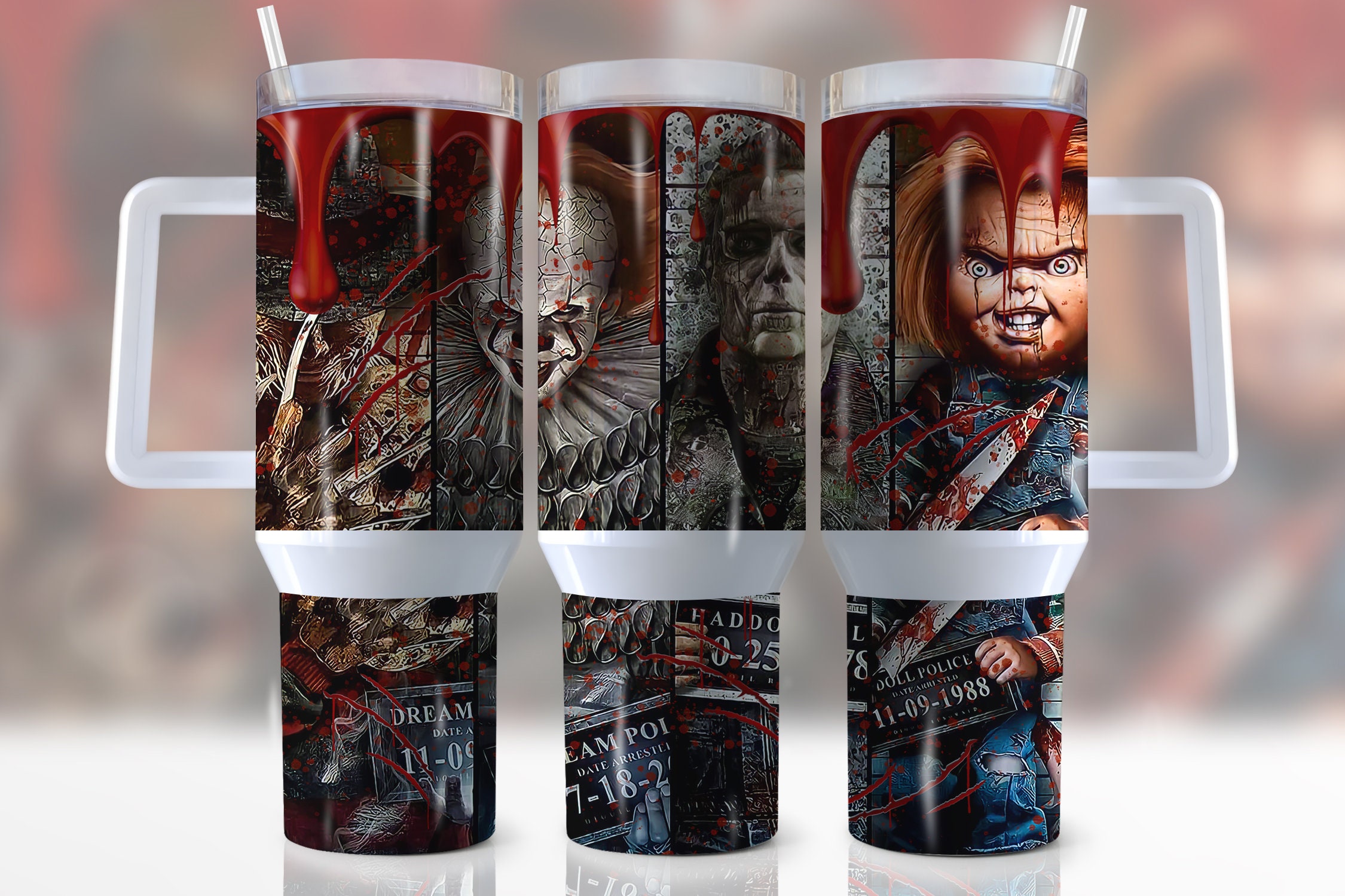Horror Characters Movies Custom Stanley Cup 40 oz 30 oz Tumbler With HandleTVC2301942