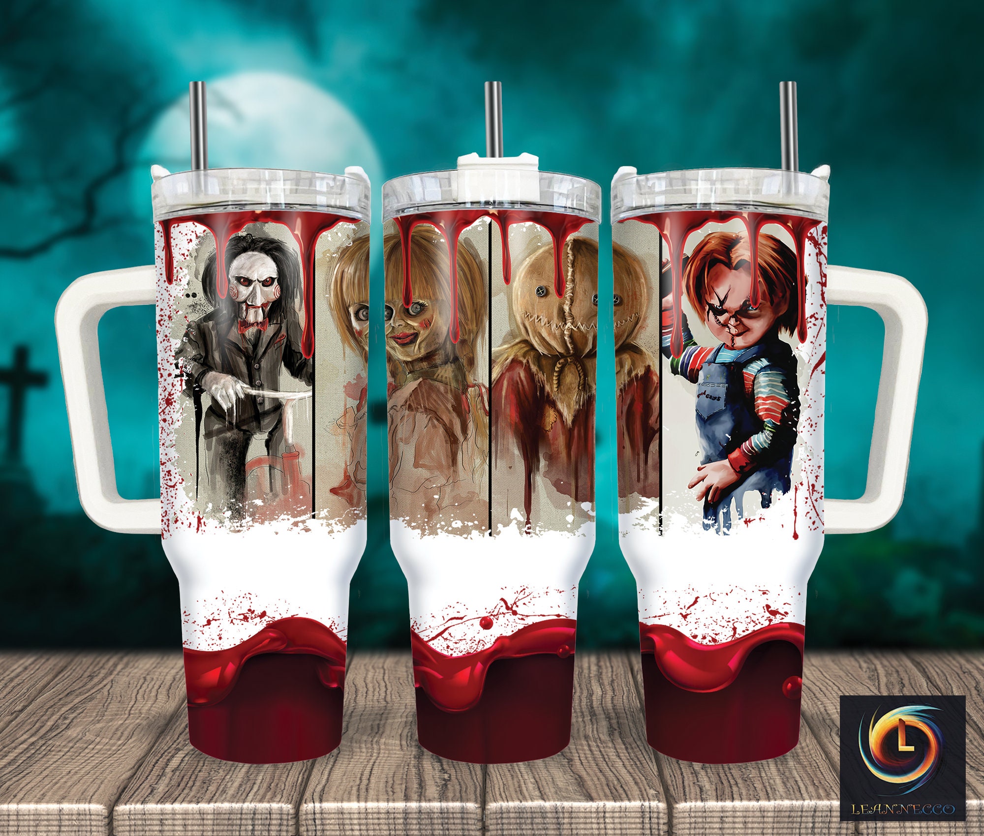 Horror Characters Movies Custom Stanley Cup 40 oz 30 oz Tumbler With HandleTVC2301997