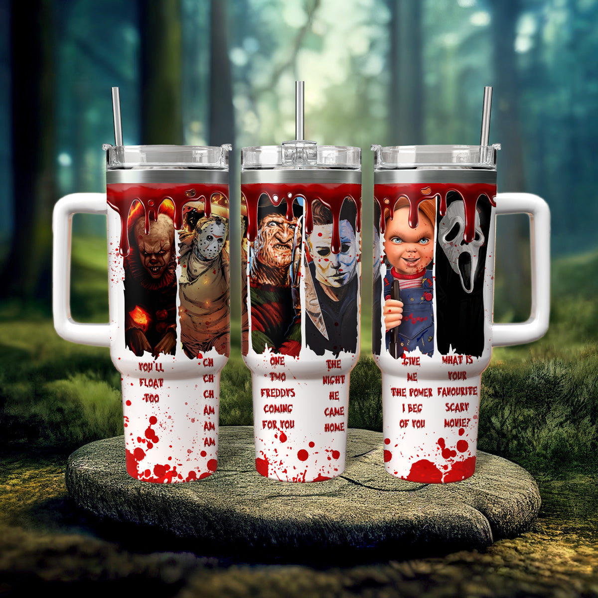 Horror Characters Quotes Movies Custom Stanley Cup 40 oz 30 oz Tumbler With HandleTVC2301557
