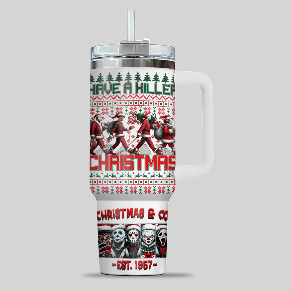 Horror Characters x Christmas Custom Stanley Cup 40 oz 30 oz Tumbler With HandleTVC230199 - Image 3