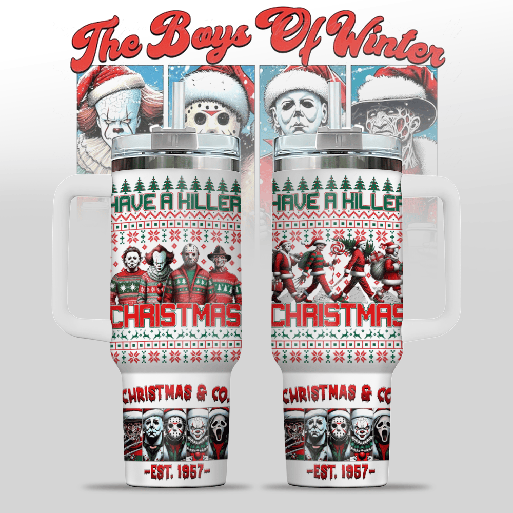 Horror Characters x Christmas Custom Stanley Cup 40 oz 30 oz Tumbler With HandleTVC230199