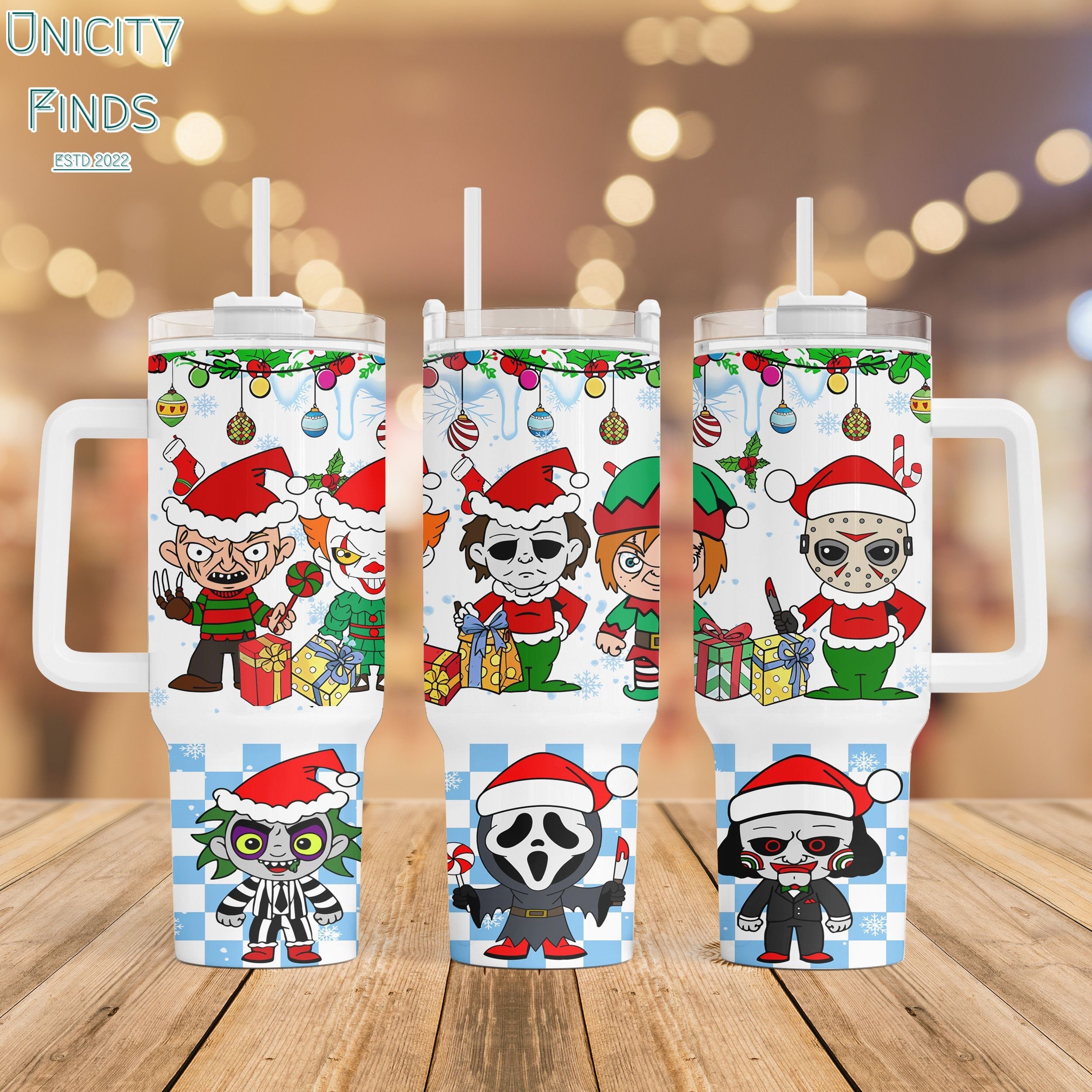 Horror Christmas Characters Movies Custom Stanley Cup 40 oz 30 oz Tumbler With HandleTVC2301849