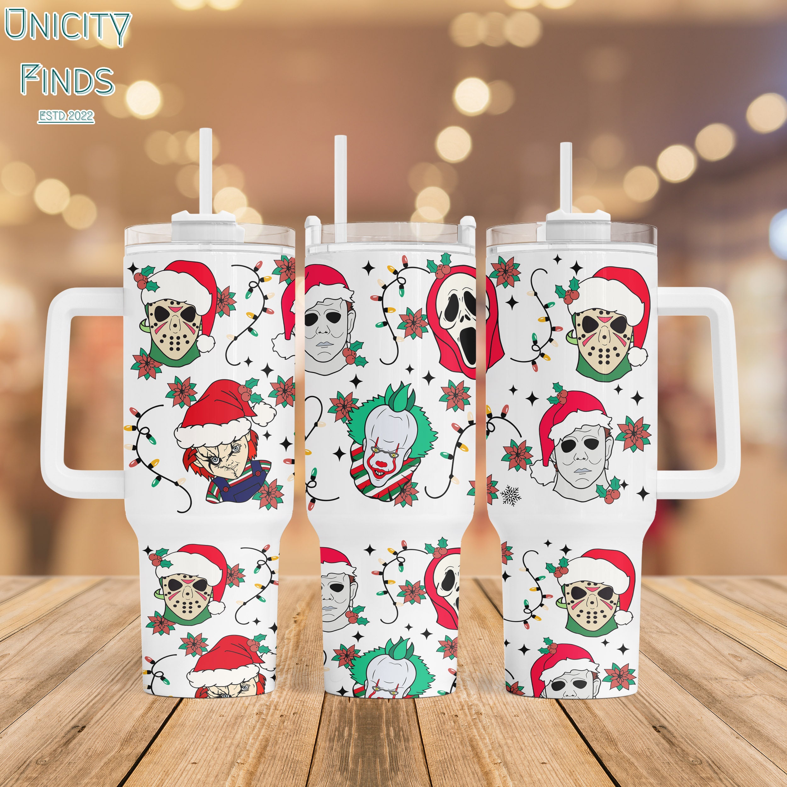 Horror Christmas Characters Movies Custom Stanley Cup 40 oz 30 oz Tumbler With HandleTVC2301849