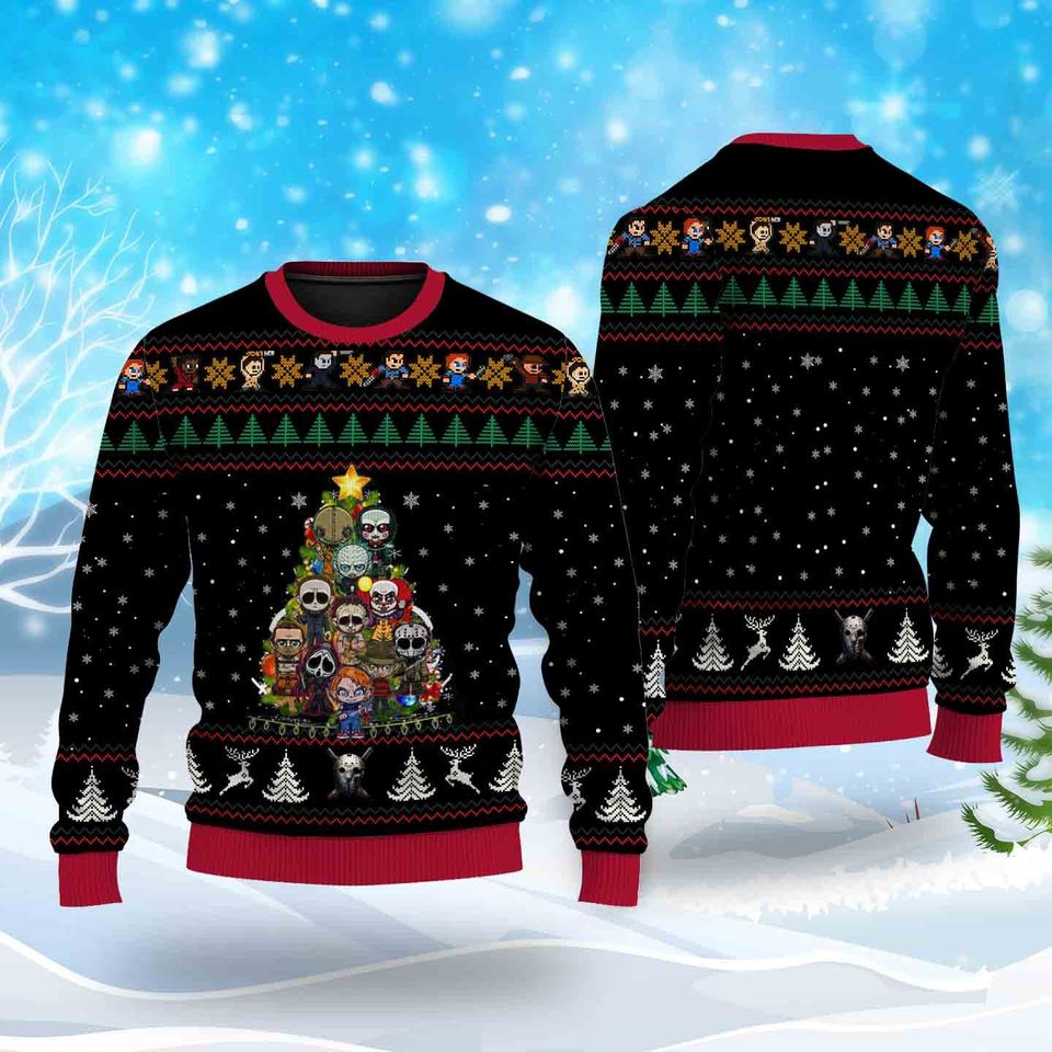 Horror Christmas Ugly Sweater