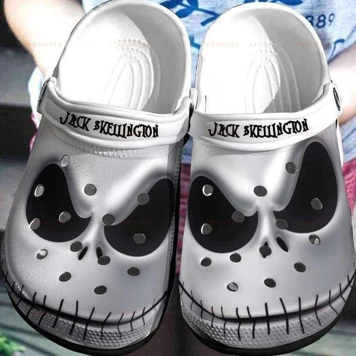 Horror Jack Skellington Face Crocband Clogs Shoes