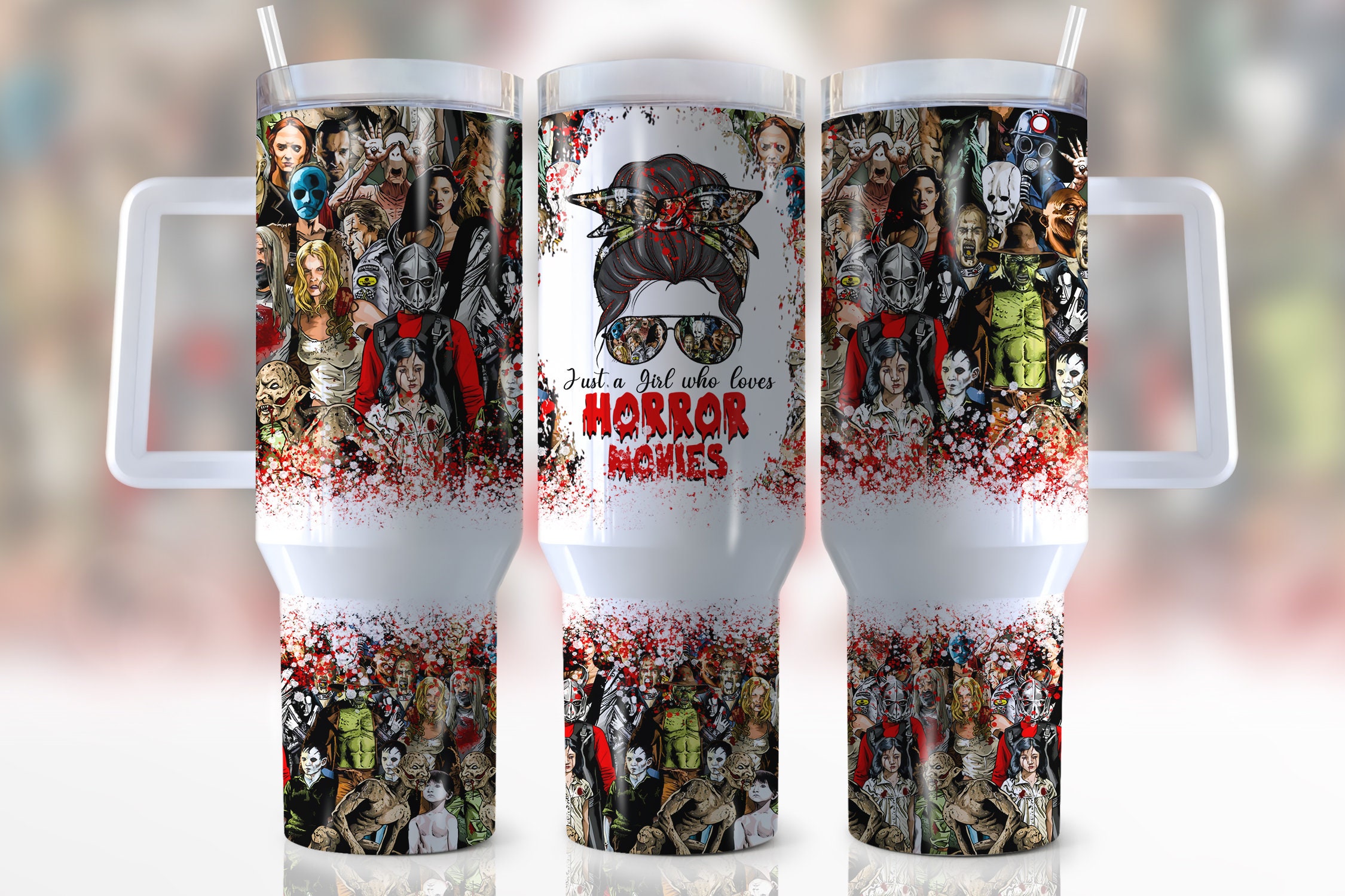 Horror Junkie Movies Custom Stanley Cup 40 oz 30 oz Tumbler With HandleTVC2301941