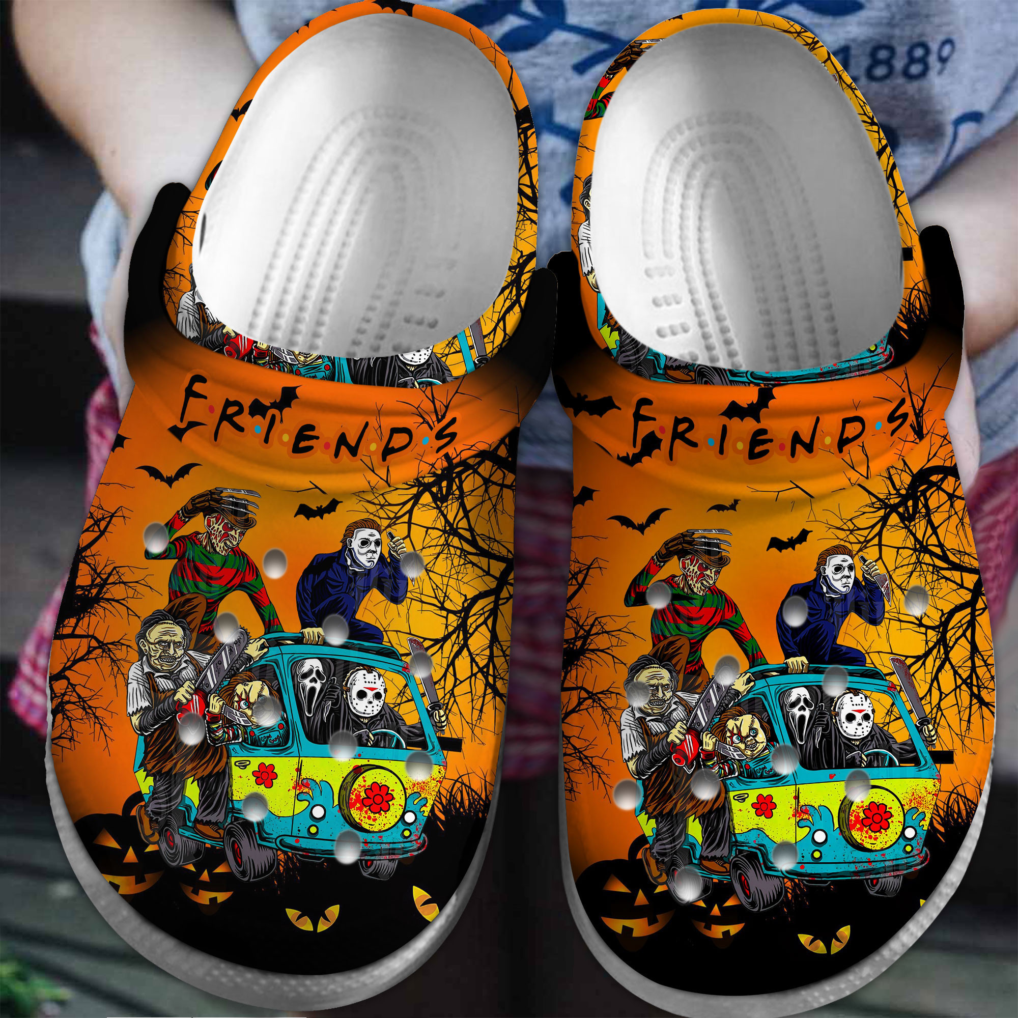Horror Movie Characters Crocs Crocband Clogs Shoes Comfortable For Men Women and Kids