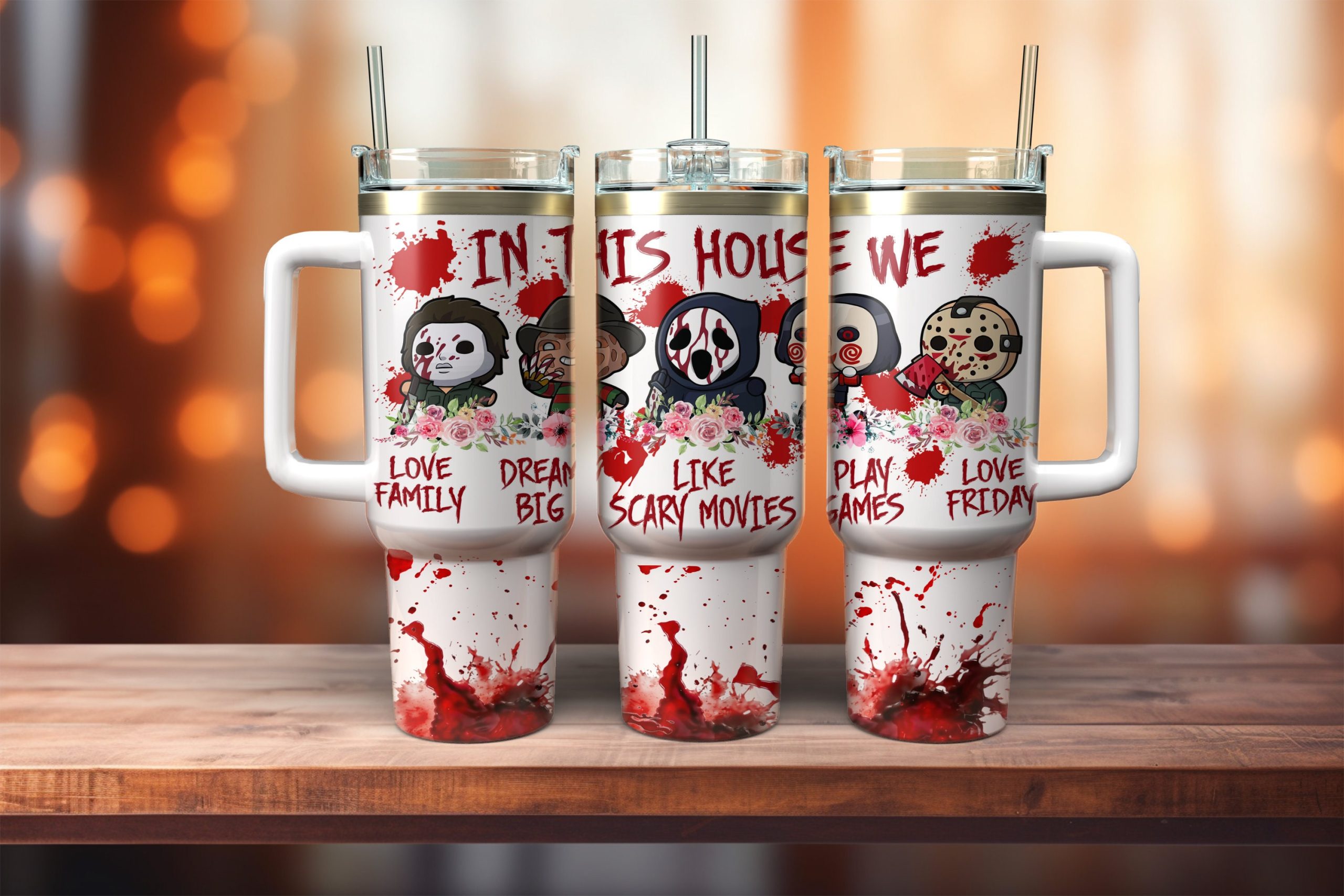 Horror Movie Characters Movies Custom Stanley Cup 40 oz 30 oz Tumbler With HandleTVC2301877