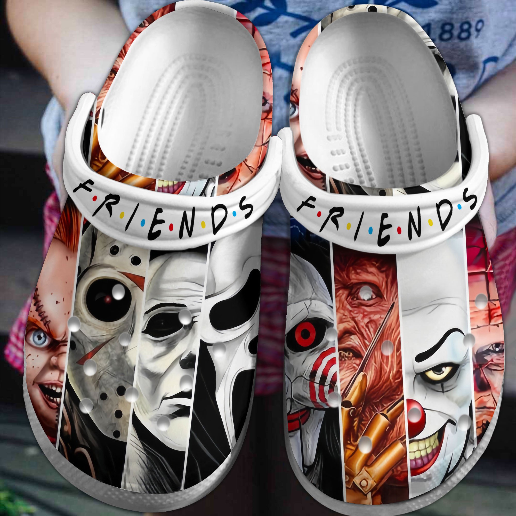 Horror Movies Halloween Crocs Crocband Clogs Shoes Comfortable For Men Women and Kids