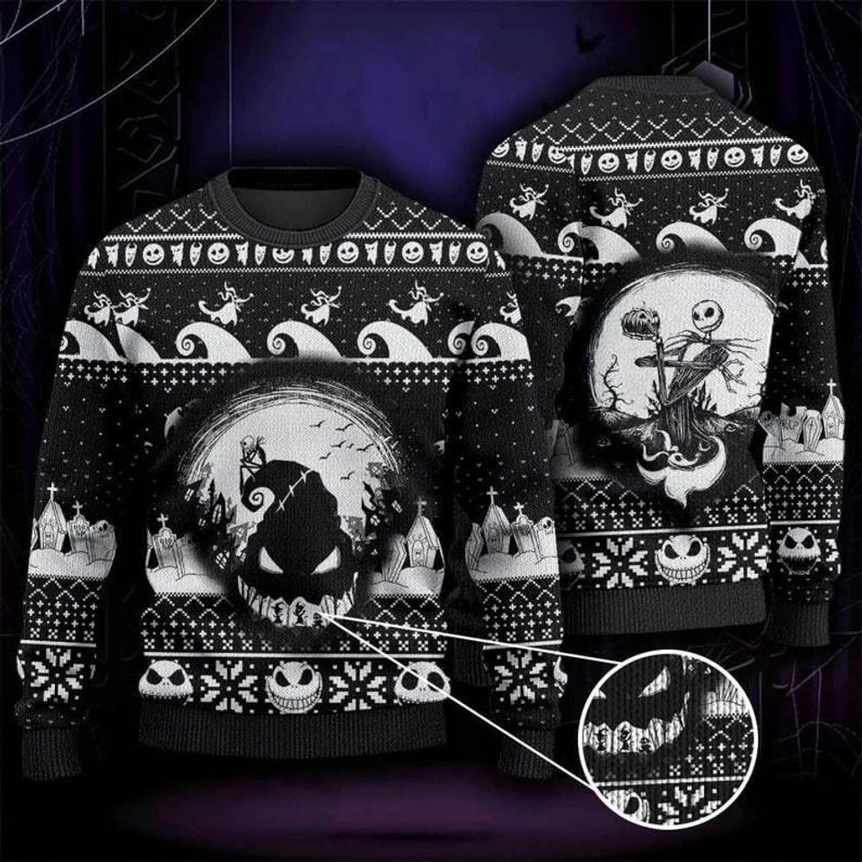 Horror Skeleton Ugly Christmas Sweater, Xmas Sweatshirt,Nightmare Christmas Movie Shirt