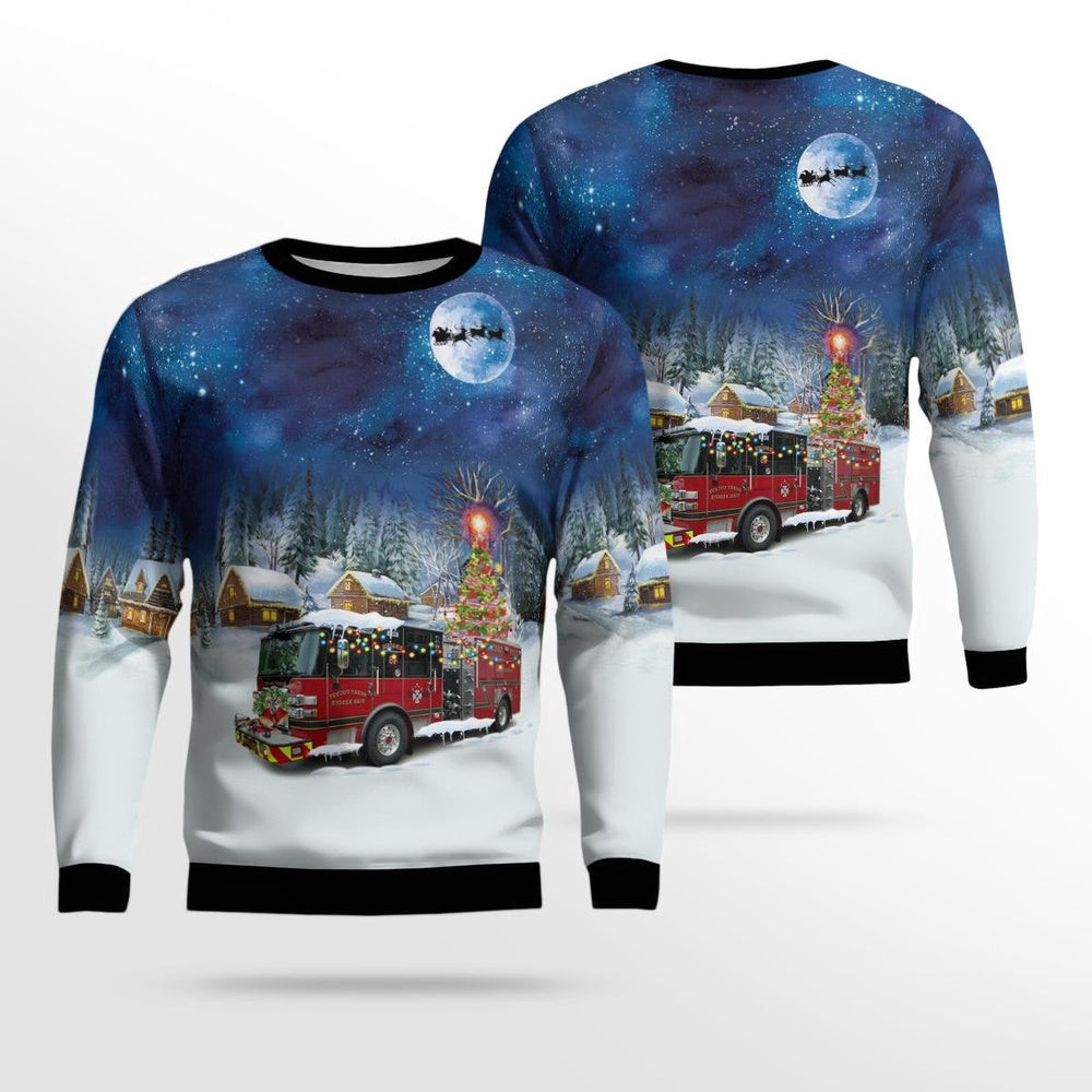 Horry County Fire Rescue Station 46 Conway South Carolina Christmas AOP Ugly Sweater Xmas Unisex Sweater Christmas Gifts For Men Women