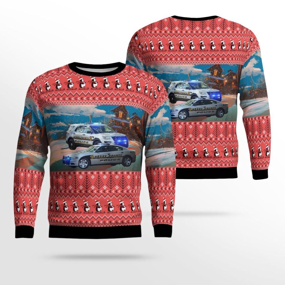 Horry South Carolina Horry County Police Department AOP Ugly Sweater Xmas Unisex Sweater Christmas Gifts For Men Women