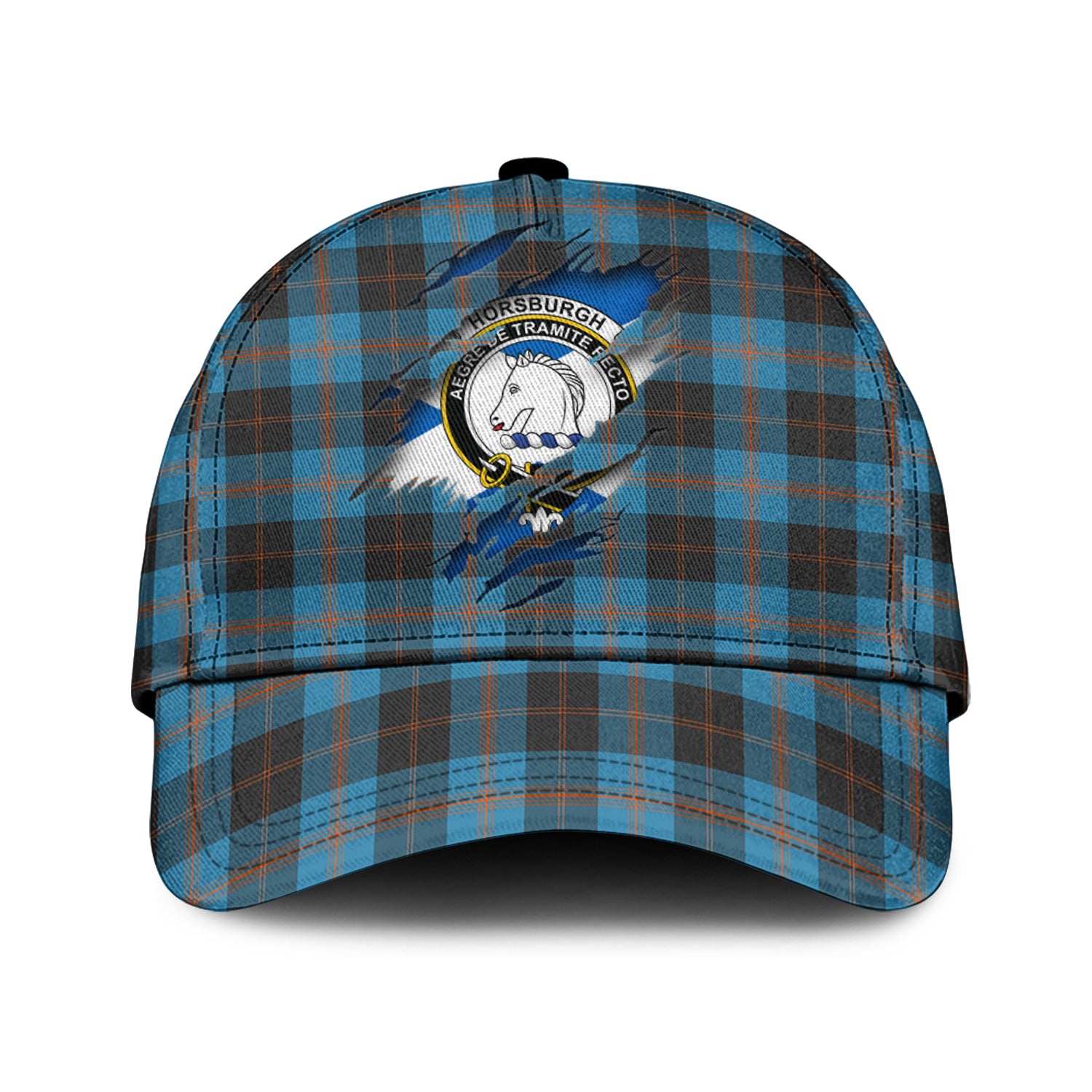 Horsburgh Tartan Plaid Cap, Family Crest In Me Style Tartan Baseball Cap TS23 Trucker Hats Custom Hats Gifts For Men & Women