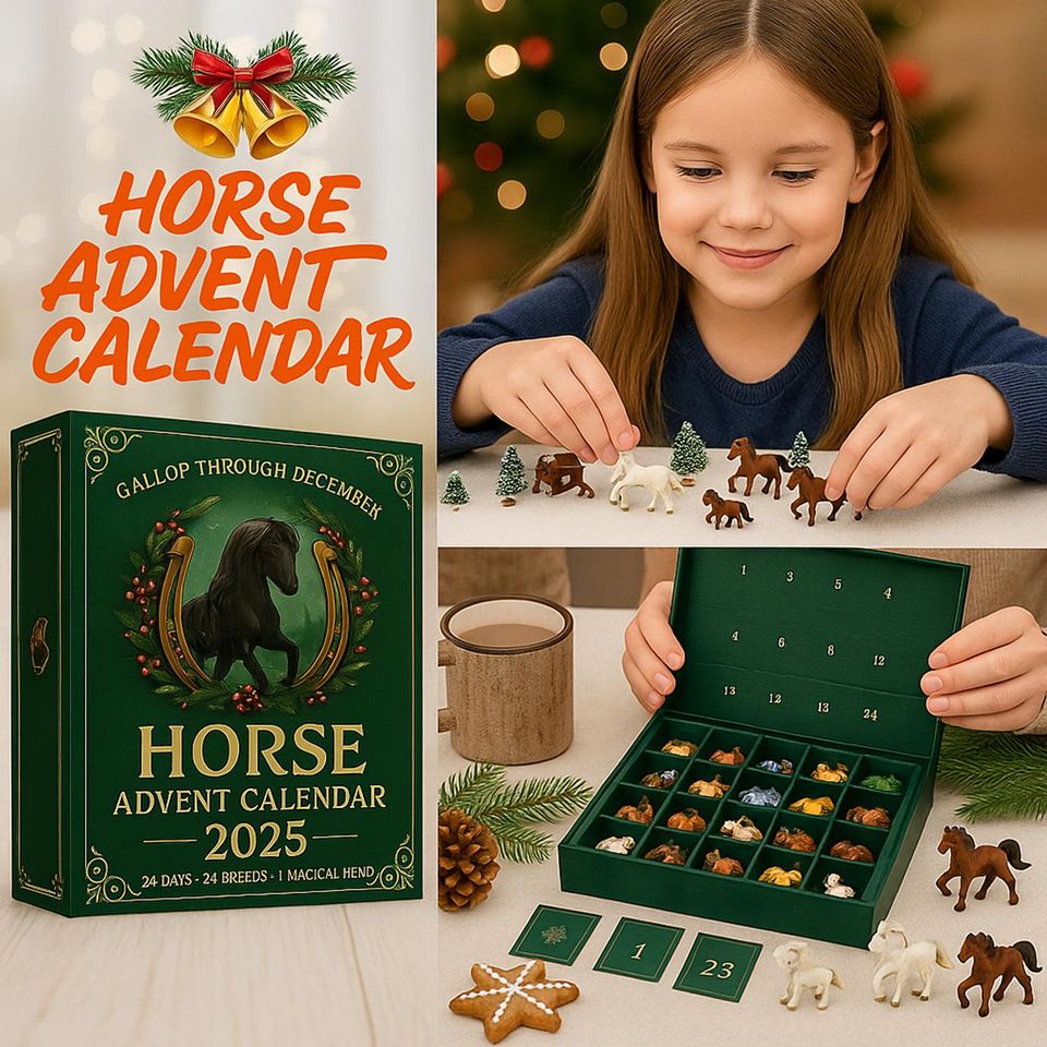 Horse Advent Calendar 2025, 24 Day Horse Figurines: Vintage Christmas Ornament Countdown - Image 4