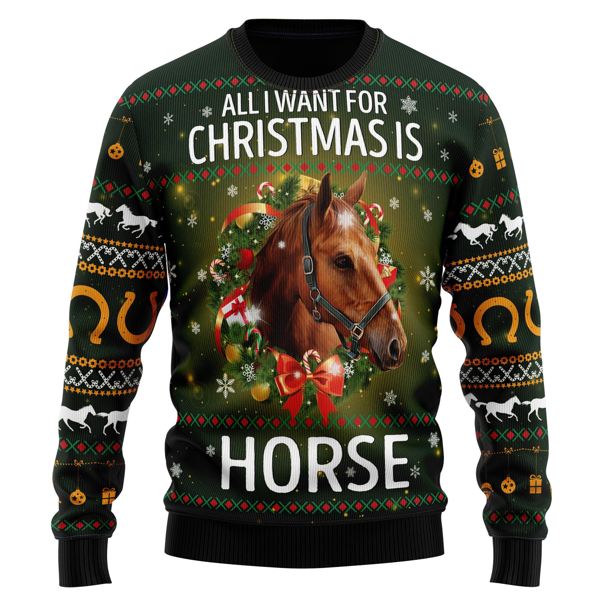 Horse All Need For Christmas Ugly Christmas Sweater