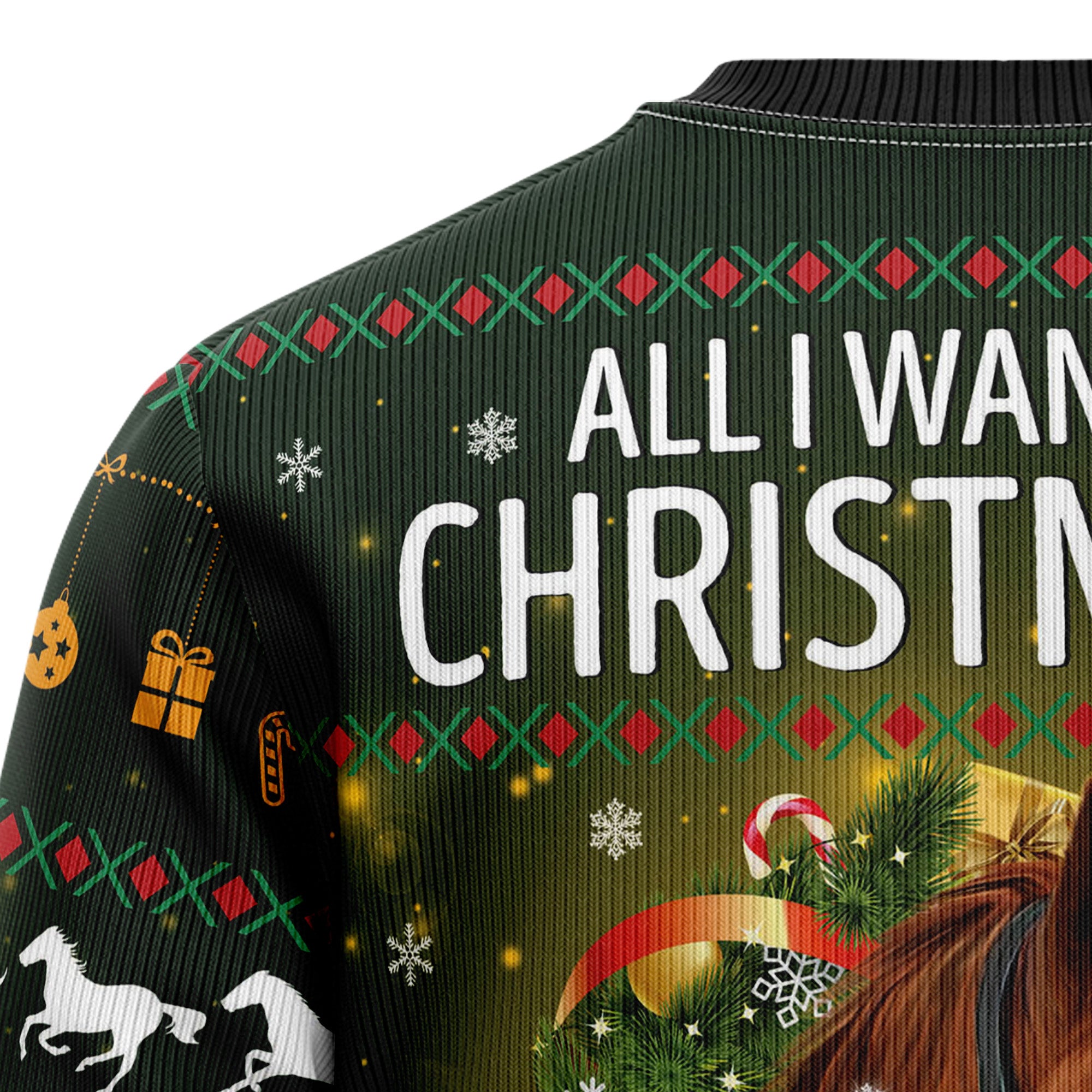Horse All Need For Christmas Ugly Christmas Sweater - Image 8