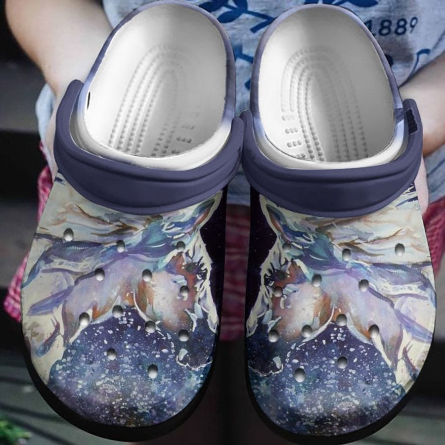 Horse Artwork Shoes - Animal Painting Crocbland Clogs